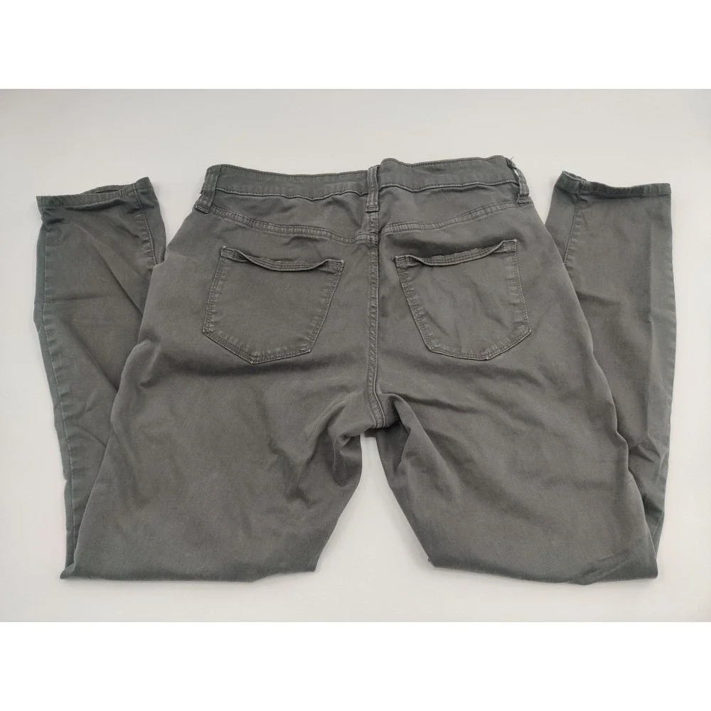 Universal Thread Women's Hi Rise Skinny Pants Charcoal Gray Button Fly Sz 12/31R